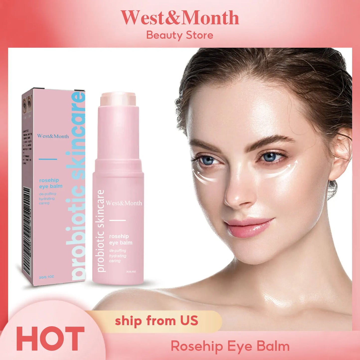 Rosehip Brightening Eye Balm Glowing Repair Under Eye Cream